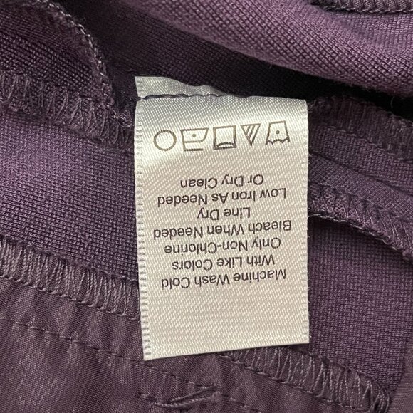 Coldwater Creek Natural Fit Flare Leg Plum Stretch Knit Pants ~ Women's Size 14P - Picture 7 of 8